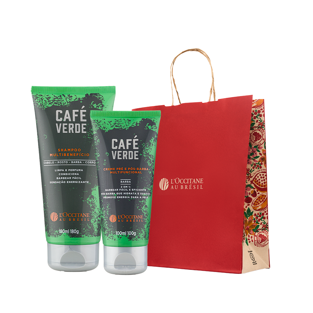 Dupla de Shampoo e Creme Pós Barba Café Verde